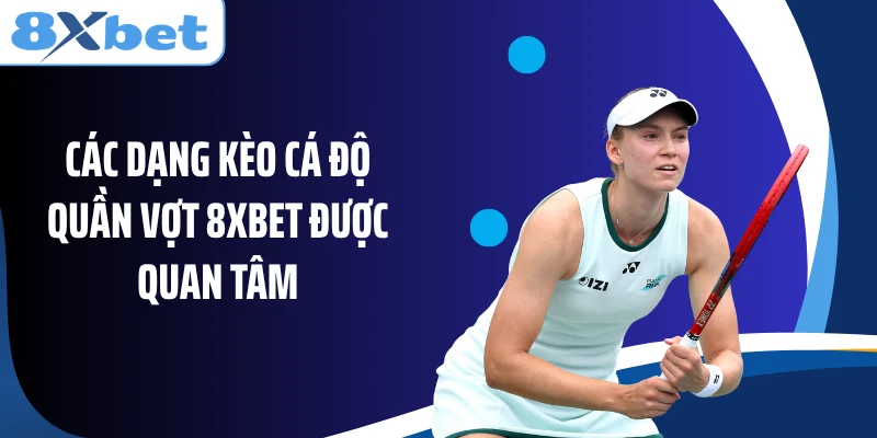 Các dạng kèo cá độ quần vợt 8XBET được quan tâm